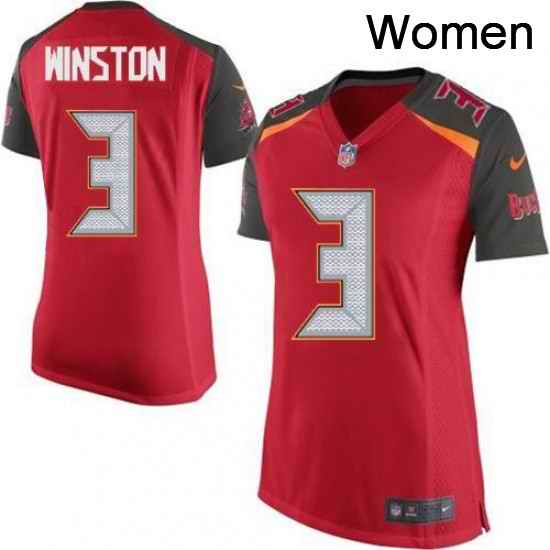 Womens Nike Tampa Bay Buccaneers 3 Jameis Winston Game Red Team Color NFL Jersey